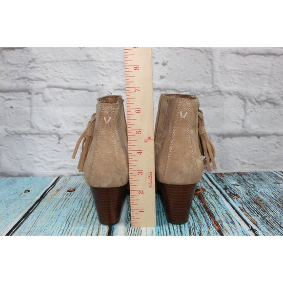 Vionic Madeline Tan Suede Side Zip Up High Ankle Boots Size 7 - Picture 9 of 10